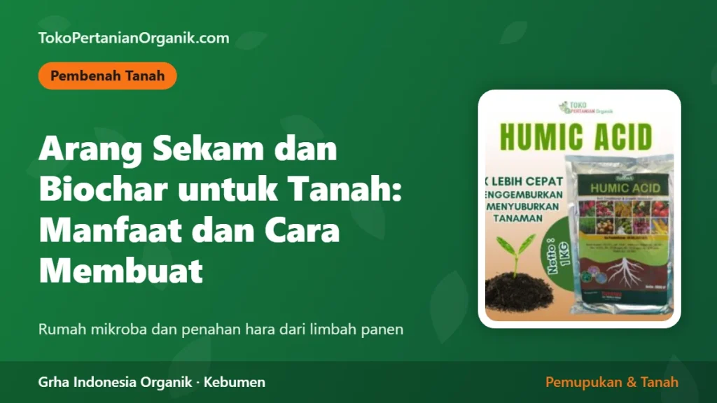 Arang Sekam dan Biochar untuk Tanah: Manfaat dan Cara Membuat
