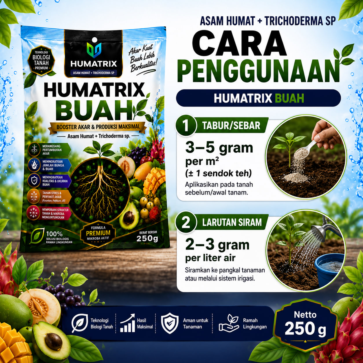 Pupuk buah agar cepat berbuah dalam pot asli ampuh, Nutrisi buah dan penyubur tanaman HUMATRIX - Gambar 4