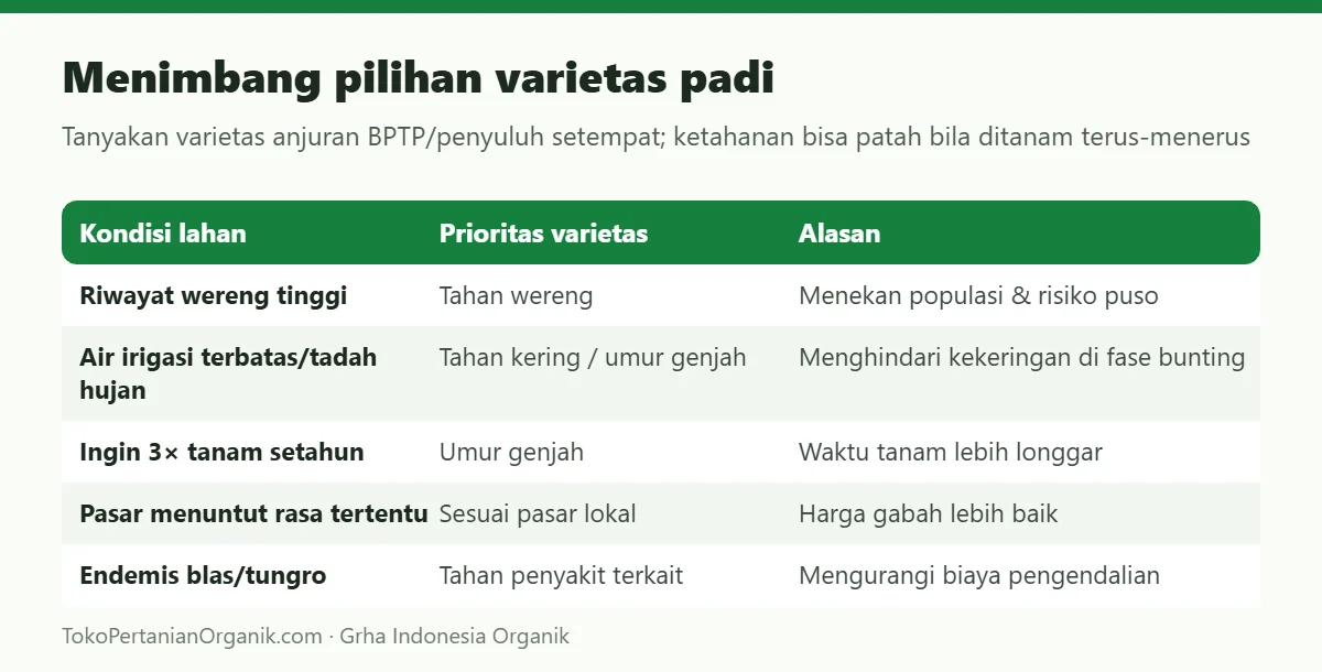 Menimbang pilihan varietas padi